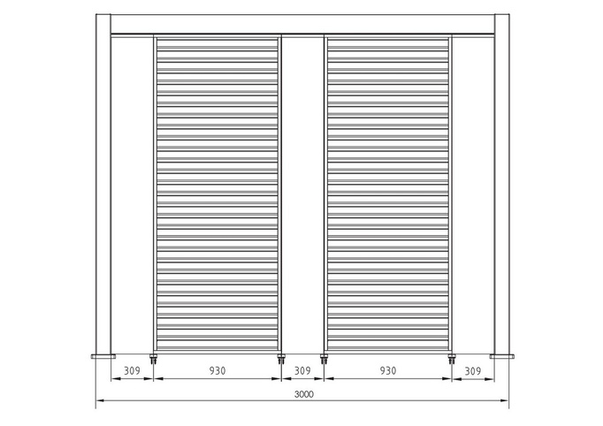 Panel pionowy do zadaszenia BOLZANO antracytowy Roma 30,9 cm 