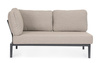Sofa narożnikowa BOLZANO Giacomo aluminium beż/antracyt