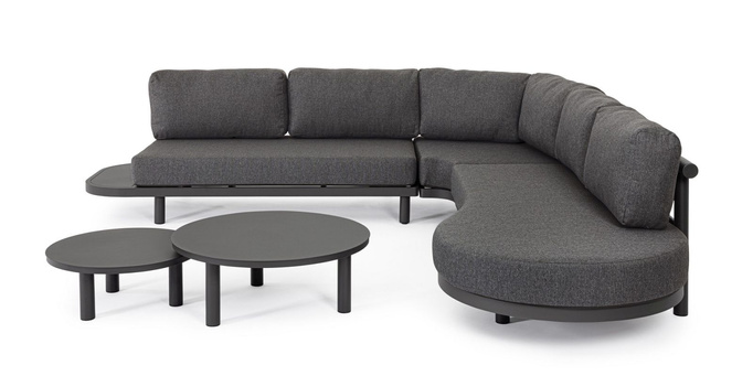 Meble ogrodowe BOLZANO narożnik Haverno aluminium antracyt