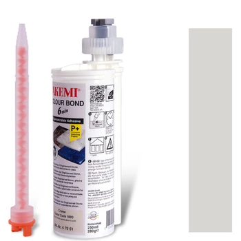 AKEMI COLOUR BOND 6min , KOLOR SZARY grey CC 1815 47083 żywica , klej do kamienia 250ml / 280g