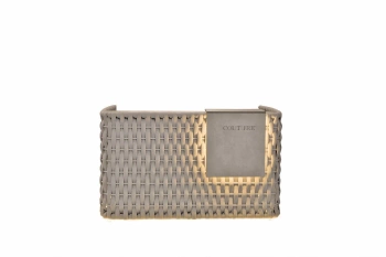 Biurko recepcyjne tarasowe LOOP beżowe aluminium