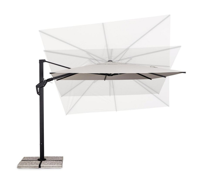 Parasol ogrodowy 3m x 3m BOLZANO Arrito aluminium szary