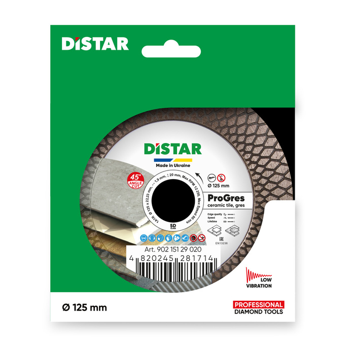 DISTAR Tarcza diamentowa 125mm PRO Gres  90215129020
