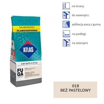 ATLAS FUGA CERAMICZNA - 018 beż pastelowy 2kg