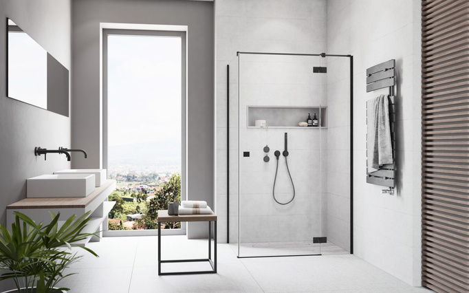 RADAWAY DRZWI ESSENZA NEW BLACK KDJ 120cm LEWE
