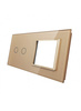 Livolo dvojitý skleněný panel zlatý 702G-63