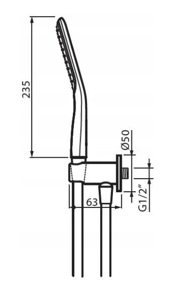 Vedo Desso Nero System natryskowy podtynkowy 25cm