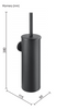 Szczotka WC ścienna Black Mate S-296