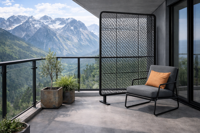 Parawan ogrodowy BOLZANO Bonta dekoracyjny 120x180 cm antracytowy