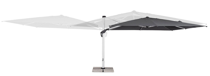 Parasol ogrodowy 4m x 4m BOLZANO Arrito aluminium antracyt