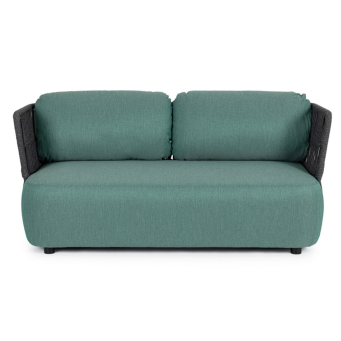 BOLZANO Sofa 2-osobowa ogrodowa Porto zielono-antracytowa 167 cm 