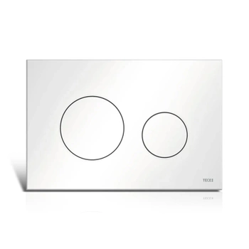 Oplachovací tlačítko pro toaletu bílá.