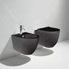 WC wiszące Simas Vignoni Rimless  Nero matt VI18 + Zestaw montażowy