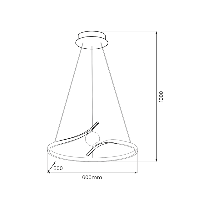 Lampa wisząca MILAGRO Perla ML1177 czarna