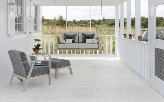 Dlaždice terasy 2 cm 60x120 IIIMITACE Bílý kámen