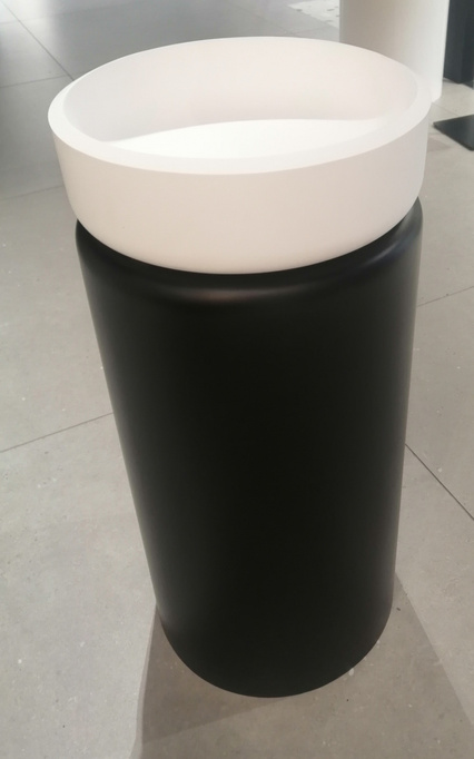 Umywalka wolnostojąca 40⌀ cm czarny mat okrągły Corato Stand DESSI HOME