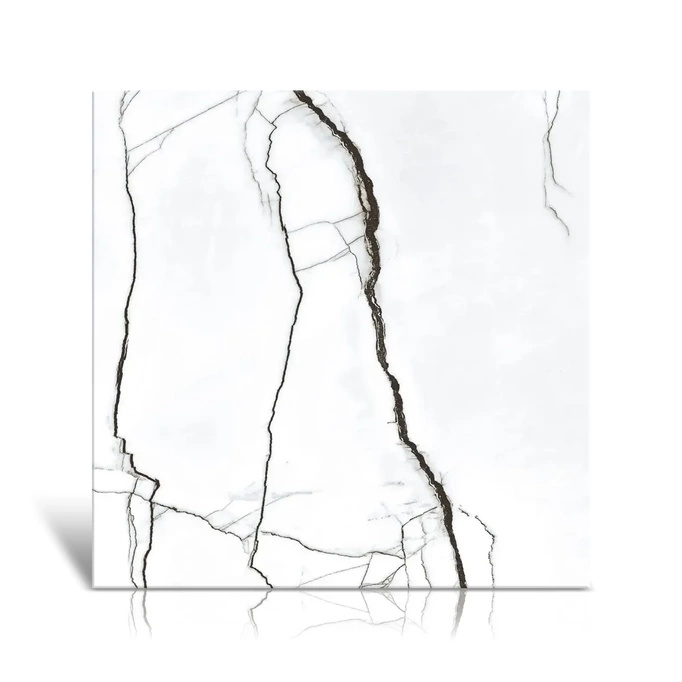 Płytka Magnifica Marquina Blanco ścienno-podłogowa połysk 120x120 imitacja marmuru biały