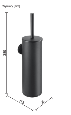 Szczotka WC ścienna Black Mate S-296