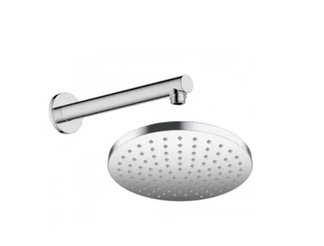 Déšťové rameno 24 cm zeď Chrome.