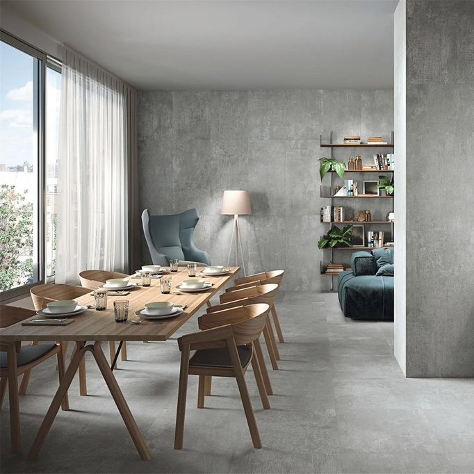 Lappato 60x120 Tile na nástěnná deska 10 mm napodobování betonu šedé