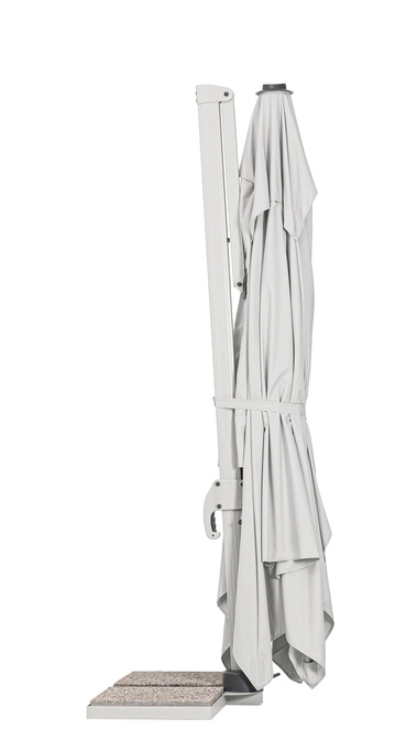 Parasol ogrodowy 3m x 4m BOLZANO Santorino aluminium szary