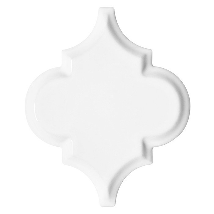 Dunin Arabesco White Tile Wall Lesk 13x15,8 10 mm 3d bílá