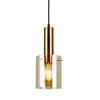 Lampa wisząca ITALUX Sardo PND-5581-1-BRO+AMB miedziany/bursztynowy - EKSPOZYCJA