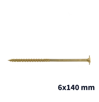 Met šrouby tesařství pro dřevo s pádlovou hlavou 6x140 50 ks.