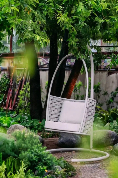 Huśtawka ogrodowa LOOP beżowy aluminium