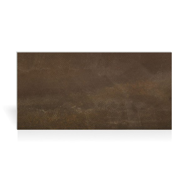 Nástěnná a podlahová dlaždice matná 60x120 imitace kovu hnědá