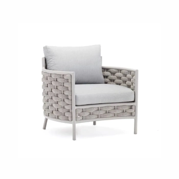 Fotel ogrodowy LOOP beżowy aluminium