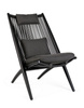 Fotel ogrodowy z poduszkami BOLZANO Acri czarny 66 x 84 x 98 cm