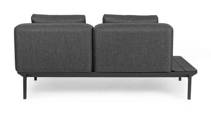 BOLZANO Sofa modułowa Monako antracytowa ogrodowa 174 cm na nóżkach