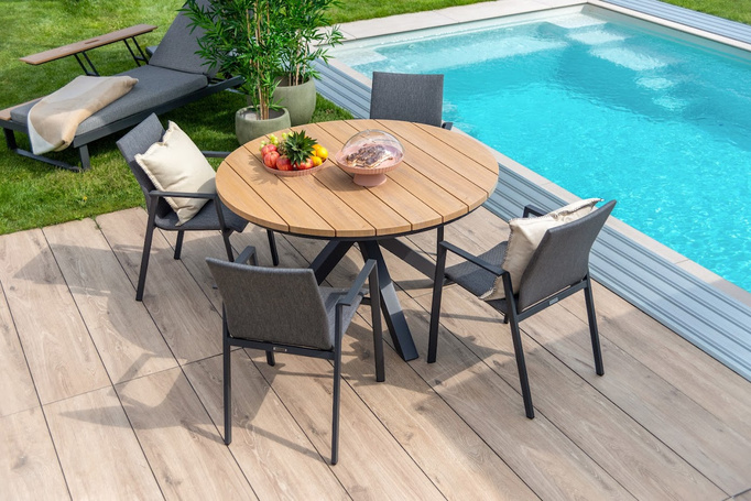 Stół ogrodowy Zefiro 130 cm BOLZANO aluminium - EKSPOZYCJA