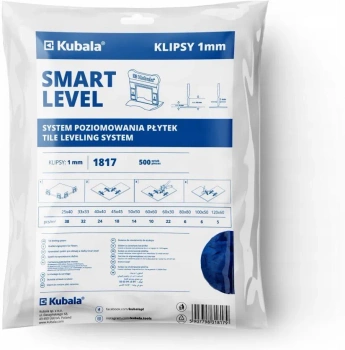 Kubala SMART LEVEL Klipsy 1mm do poziomowania płytek 500szt 1817