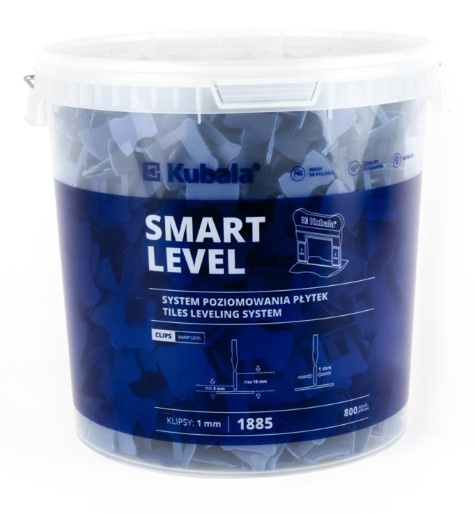 Kubala SMART LEVEL Klipsy 1mm do poziomowania płytek 800szt 1885