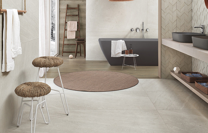 Płytka ścienno-połogowa mat 60x120 imitacja kamienia beżowy