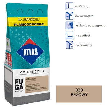 ATLAS FUGA CERAMICZNA - 020 beżowy 5kg