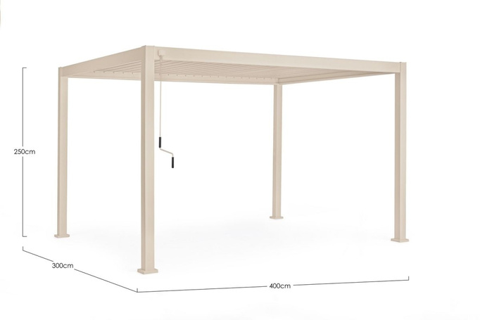 Zadaszenie ogrodowe , Pergola BOLZANO Roma LED 3x4 m beżowa