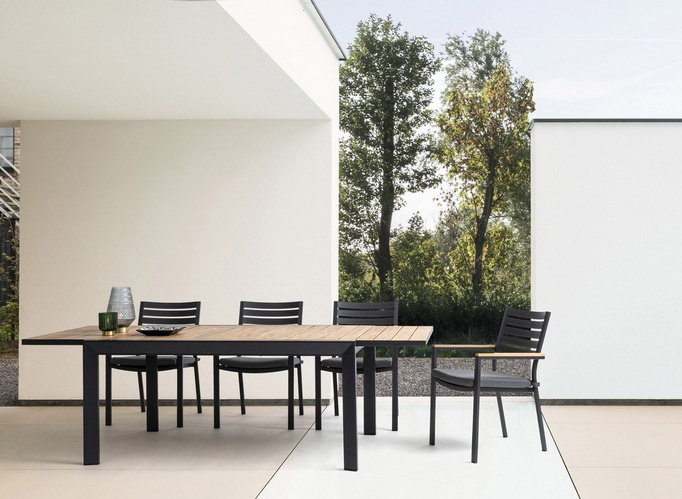 Stół rozkładany ogrodowy BOLZANO Bolonia 220-340 cm antracytowy - EKSPOZYCJA