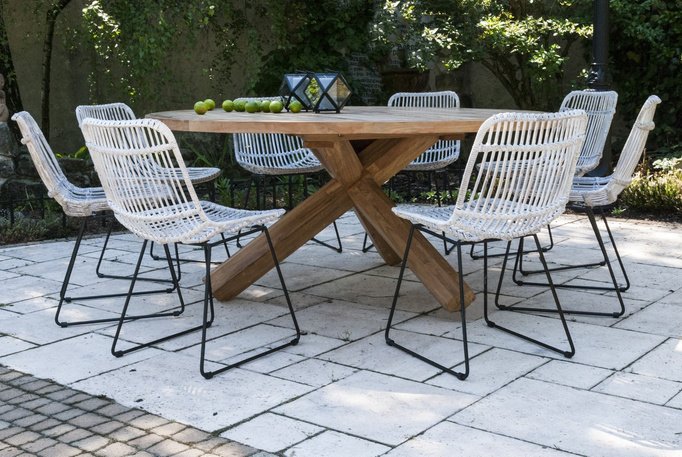 TEAK BORDEAUX GARDEN TABLE Ø170CM