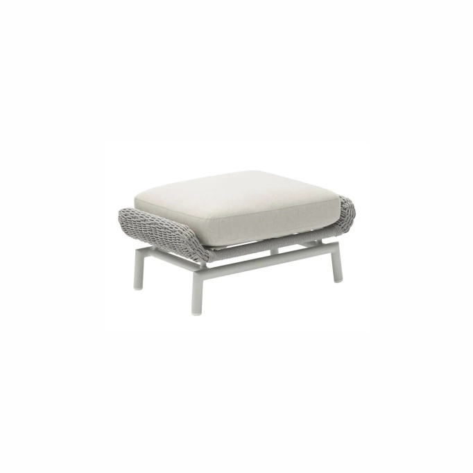 Puf – podnóżek tarasowy do zestawu SCOOP szary aluminium
