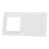 Livolo panel szklany biały podwójny 701G-61 włącznik 1+  gn