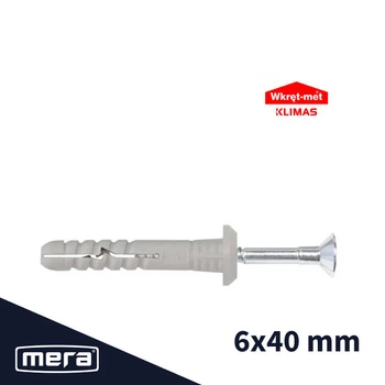 Wkręt-met kołki szybkiego montażu z kołnierzem 6x40 200 szt.