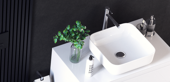 Actima Washbasin 38x38x14 Cori Naicc. 2201.Wh