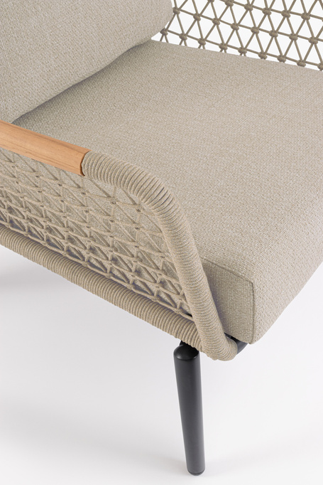 Fotel ogrodowy BOLZANO Etrusco antracyt/beż