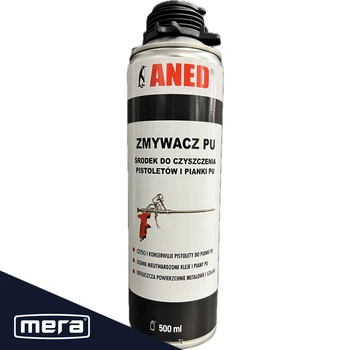 Zmywacz PU do pistoletu , pianki poliuretanowej  spray 500ml Aned