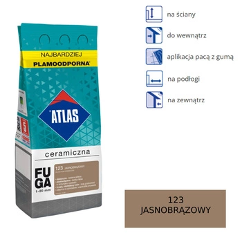 ATLAS FUGA CERAMICZNA - 123 jasnobrązowy 2kg