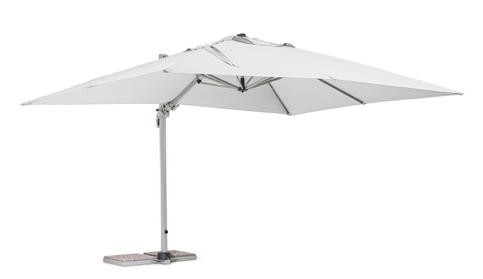 Parasol ogrodowy 3m x 4m BOLZANO Santorino aluminium szary