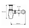 McAlpine Syfon umywalkowy butelkowy niski 11/4"x32mm